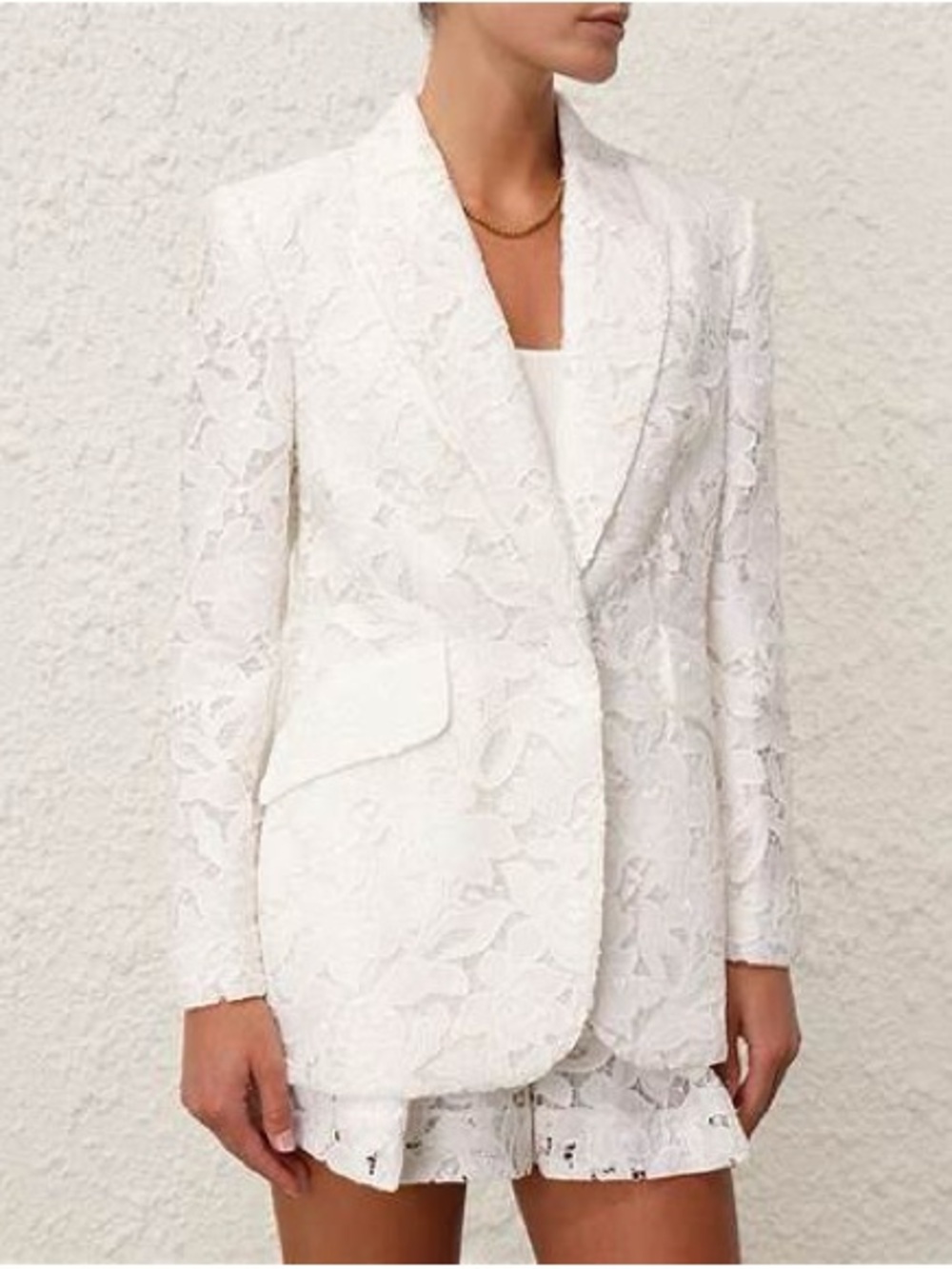 ZIMMERMANN NATURA IVORY LACE ORGANZA JACKET Blazer AU 1 US SMALL 4 6 NWT